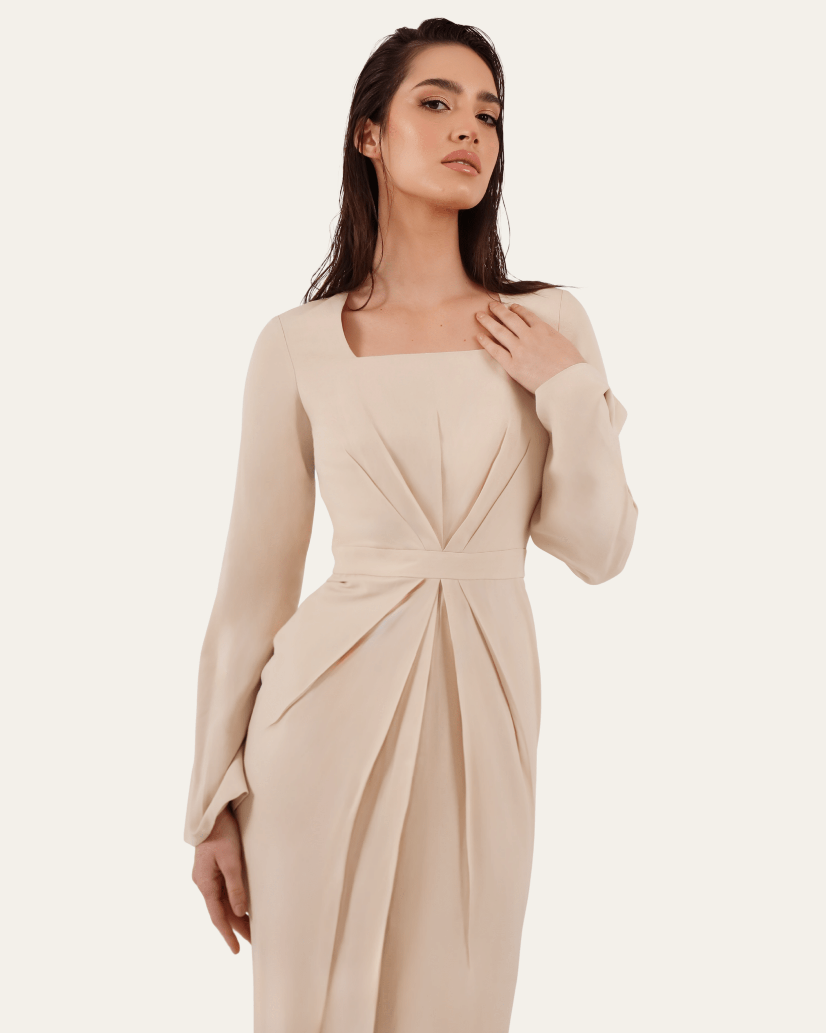 The Radiance Dress - detail view | EVADA luxury dress Dubai