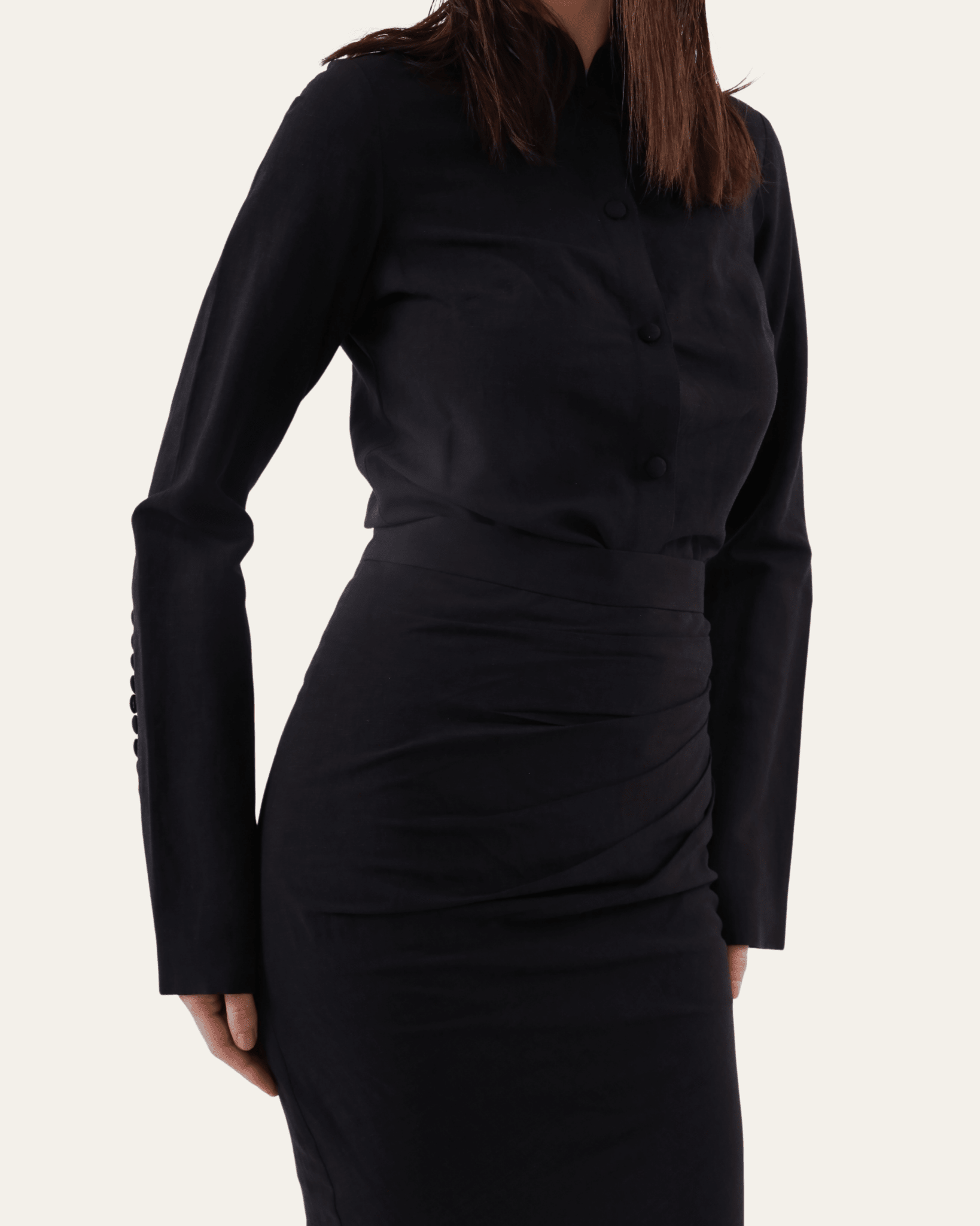 The Onyx Skirt - front view | EVADA luxury skirt Dubai