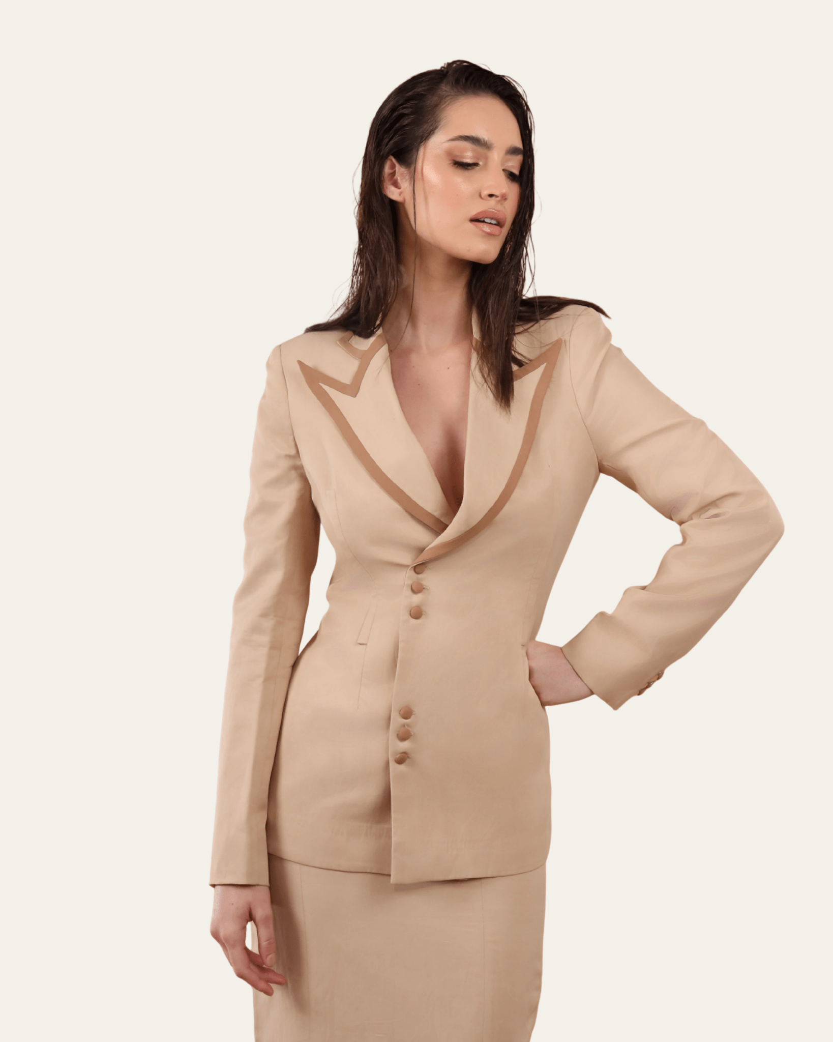 The Regal Suit Jacket - front view | EVADA luxury jacket Dubai