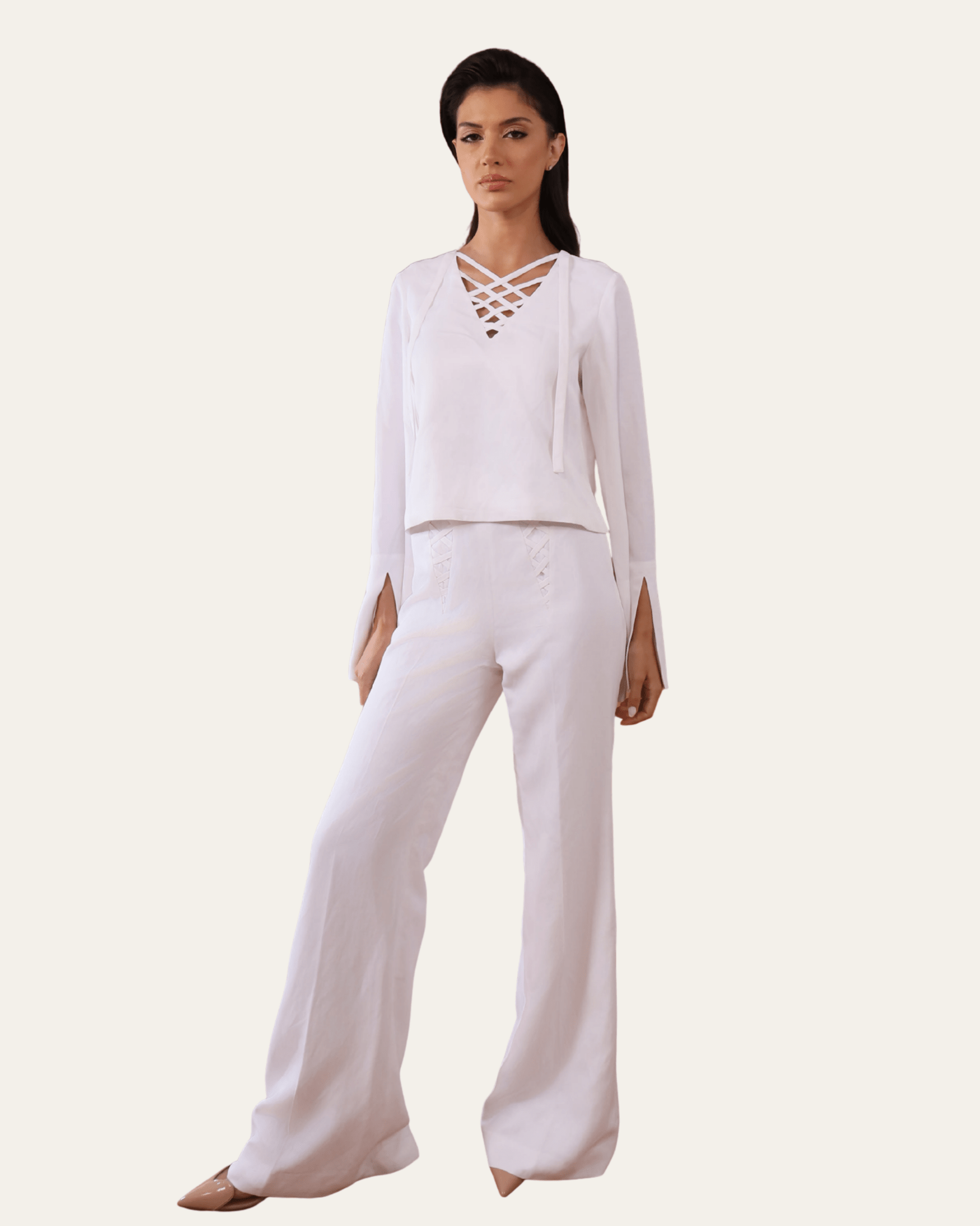 The Essence Top - full view | EVADA luxury top Dubai