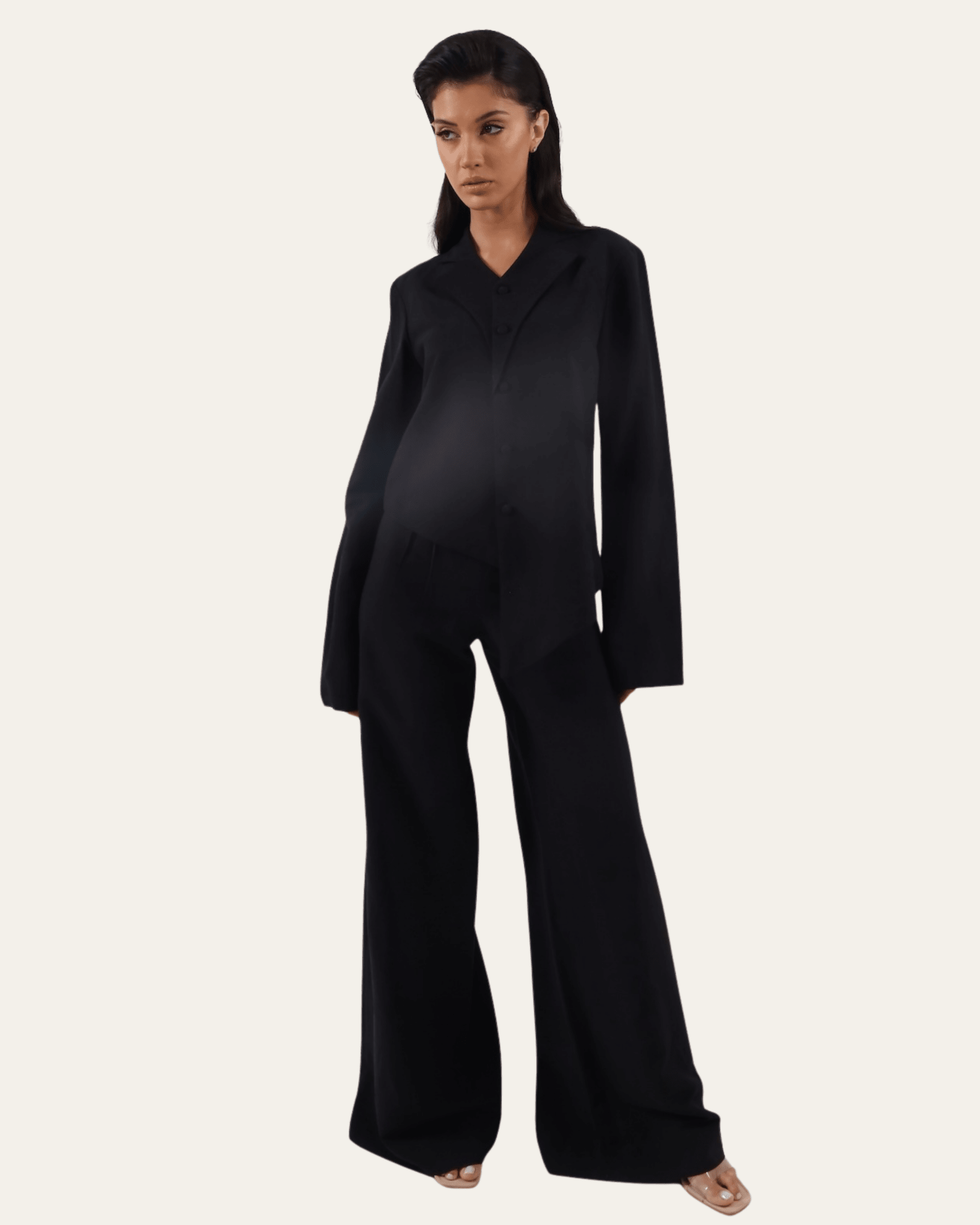 The Eclipse Trousers - front view | EVADA luxury trousers Dubai
